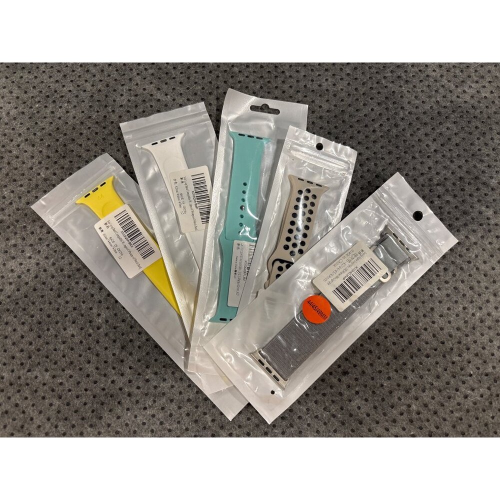 Apple Watch Replacement Bands Variety Pack 44/45/49MM - Silicone & Mesh Set of 5 - Picture 2 of 12